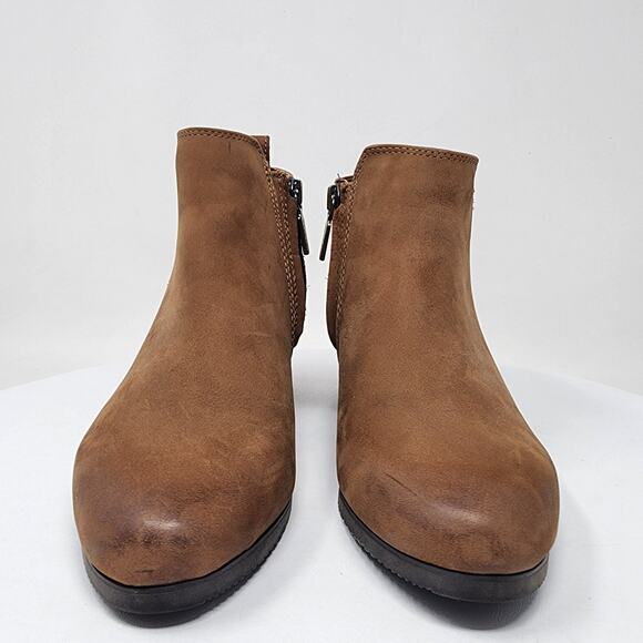 Blondo Victory Bootie Women 7.5M Brown Nubuck Leather Ankle Side Zip Waterproof - Picture 4 of 11